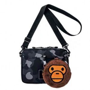 Bape E-MOOK 2022 Autumn Winter Collection Grey Black Camouflage Camo Shoulder Bag & Milo Pouchette Pouch *Jap Mag GWP*