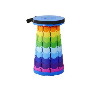 Kursi Lipat Portable Telescopic 150 kg Bangku Pancing Tempat Duduk Camping Outdoor Praktis Chair Deli Rainbow