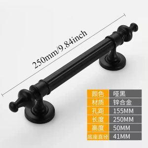1pc Zinc Alloy Door Handles Chinese Luxury Hotel Door Handle Interior Door Knobs Furniture Hardware Cabinets Drawer Handle