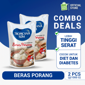 Twin Pack : Tropicana Slim Beras Porang Instan 1000g - Konjac Shirataki Rice
