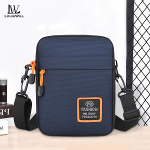 LouisWill Mens Shoulder Bag Outdoor Messenger Bag Waterproof Oxford Cloth Bag Mini Phone Bag Large Capacity Casual Bag Leisure Sport Street Bag for College Student