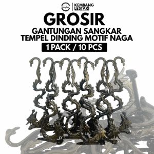 GANTUNGAN SANGKAR BURUNG TEMPEL DINDING MOTIF NAGA ISI 10 PCS CANTOLAN SANGKAR SIKU DINDING