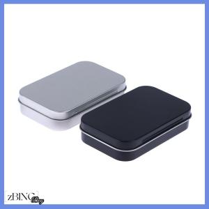 [zBING] 1PC Survival kit nhỏ rỗng tinplate bạc đen lật lưu trữ hộp Tổ chức cho tiền xu kẹo Key thuốc lá hộp kín