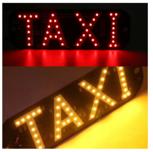 Đèn Led TAXI Thay Đổi 2 Màu Đèn Báo Chữ TAXI Gắn Kính Lái Ô Tô