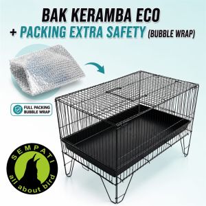 SEMPATI Bak Keramba Mandi Burung Premium Super Tebal Emboss Brand Sempati Bak Mandi Sangkar Wadah Tempat Mandi Burung Kotak Kandang Kuliaran Umbaran Murai Batu Kacer Kenari Lovebird Hamster Sugar Glider