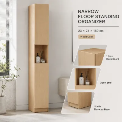 SS 180CM Cabinet Narrow Cabinet Corner Storage Cabinet For Tight Spaces Storage Rack With Cabinet Doors