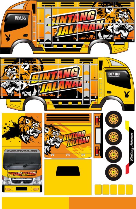 Stiker Miniatur Truk Oleng 3 Uk 30cm Lazada Indonesia