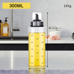 180/300ml Leak Proof Oil Glass Oil Bottle Kitchen Household Seasoning Bottle Can Vinegar Soy Sauce Bottle