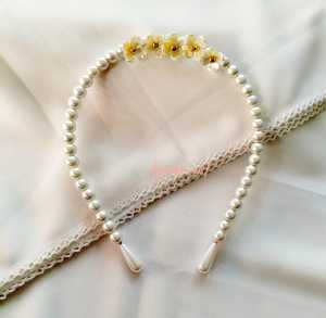 Hijabnur1 - Bando Mutiara Korea Headband - Aksesoris Rambut wanita Handmade