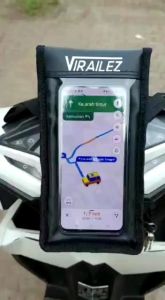 Holder Hp Motor Waterproof Anti Air Tas Hp Motor Kulit Sintetis Kuat