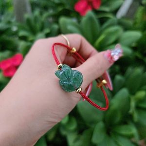 Q46 Vòng hồ ly Thạch Anh Dâu Xanh dây cáp cho Mộc và Hỏa - Phong Thủy TUDO