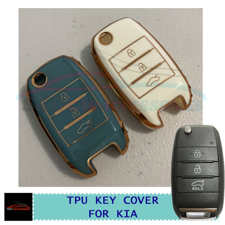 TPU Car Key Flipkey Remote Cover for Kia Stonic, Kia Carnival, Kia