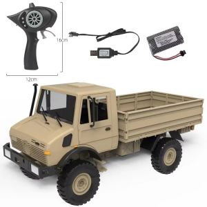 LD-P06 1/12 2.4G RWD RC Car Unimog U1300 RC With LED Climbing Truck Full Proportional Vehicles Boy