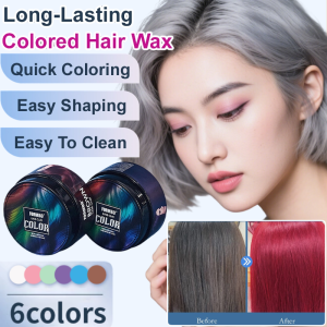 Long Lasting Colored Hair Wax Temporary Hair Dye Styling Wax Natural Fluffy Easy Hold