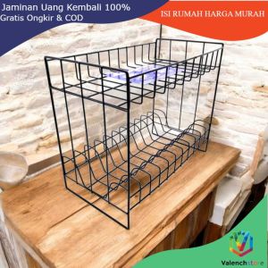 HIGH QUALITY RAK PIRING RPL 03 Hitam susun 3 / Rak Piring Susun 3/ RPL 03 / rak piring anti karat / rak piring rpl / rak piring murah/ rak piring