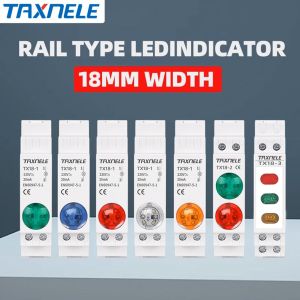JD9 LED Power Indicator Signal Light DIN Rail Type AC220V DC24V Work Running Status Lamp