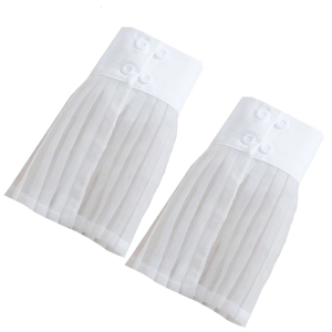 Women Pleated Sleeves Wrist Cuffs Faux Sleeves For Special Occasion Cuffs Extension Formal Armwear For Outfit Enhancer