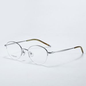 FIRADA Fashion Comfortable Glasses Retro Pure Titanium Half Frame Eyewear Optical Prescription Eyeglasses Frame Women 948T-BM