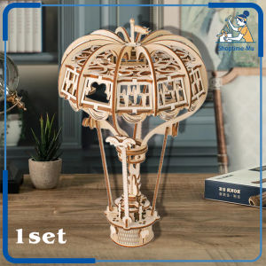 Puzzle Kayu 3D Model Balon Udara Panas Mainan Anak Perakitan Yang Menyenangkan Puzzle DIY