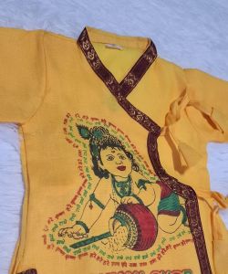 [Ready SG Stock] Kids/ Boys Cultural Krishna Janmashtami Festival Wear Traditional Dress Shirt & Dhoti (Tulip) Pant - Indian Dress