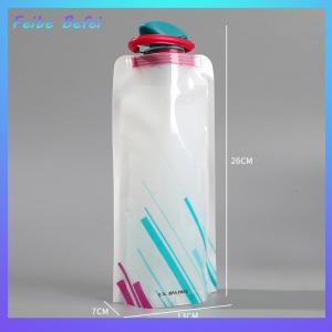 [Feibe Befei] Có thể gập lại chai nước linh hoạt tái sử dụng túi du lịch Bình mềm túi nước với Carabiner Clip