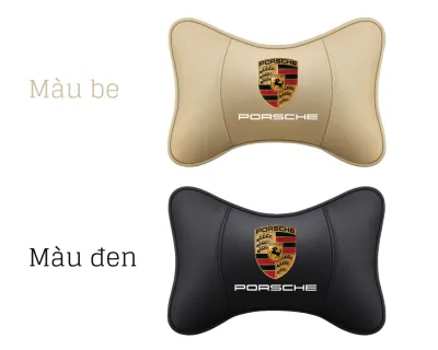 Gối Tựa Đầu Ô Tô Da PU Cao Cấp Thoáng Khí Chống Đau Mỏi Cổ Vai Gáy - Gối Tựa Đầu Gắn Ghế Ngồi Ô Tô Có Logo Theo Hãng Xe
