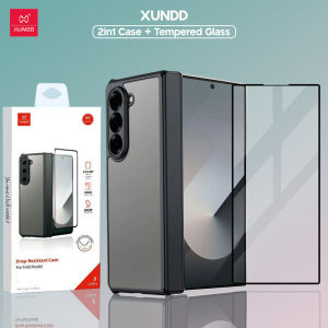 Xundd 2in1 Beatle Shock Proof Armor Case + Full Tempered Glass for Samsung Galaxy Z Fold 4 / Galaxy Z Fold 5 / Galaxy Z Fold 6