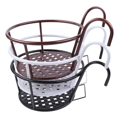 Giá sắt treo chậu trồng cây giỏ sắt móc treo ban công để chậu hoa trang trí ngoài trời hàng đẹp sơn tĩnh điện