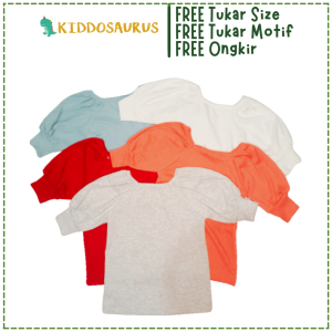 KIDDOSAURUS Atasan Anak Perempuan Blouse Korean Style Model Lengan Balon 1 - 5 Tahun