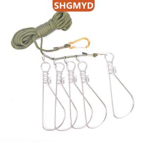 [COD] SHGMYD SPORTS หัวเข็มขัดล็อคตกปลา snaps โซ่ stringer กับเข็มขัดล็อคปลาสดลอย