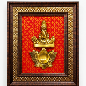 Traditional Brass Venkateswara God Statue Frame | Pooja Room Wall Decor for Home Temple & Spiritual Gift (Size - 11x9 Inch | Pack of 1 Pc)