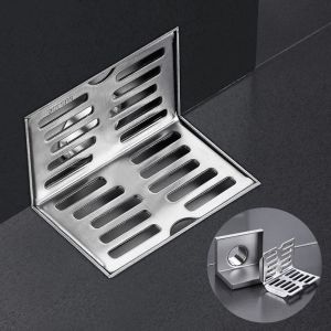 304 Stainless Steel Wall Row Floor Drain Hotel Bathroom Side Row L Corner Floor Drain Project DN50 LZC-Wall-Floor-Drain-3.5inch