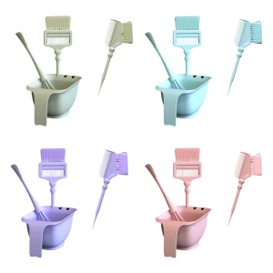 Hair Coloring Essential 4 Pieces Practical Hair Dyes Color Brush and Bowl Stirring Rod For Professional Home Salon Use