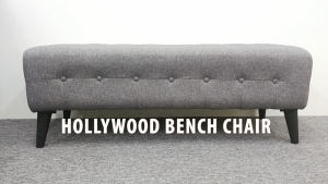 Color Life Hollywood Bench Chair/Bench Chair for (Scandinavian Design/2 to 3 Seater Bench/Hot Selling Items)/Fabric Bench Chair/Easy Installation/Suitable for Cafe Shop Living Room Bedroom Shoe Shop