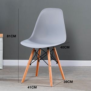 AIBM Dining Chair Plastic Seat Wooden Leg Designer Eames Chair Classic Home Office Chair椅子