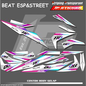 BEAT ESP&STREET (COD) STIKER STRIPING MOTOR HONDA BEAT ESP&STREET - STIKER LIST GRAFIK SIMPLE WARNA VARIASI DESAIN RACING HOLOGRAM DAN TRANSPARAN BISA COD IP. PROJECT.KODE.292