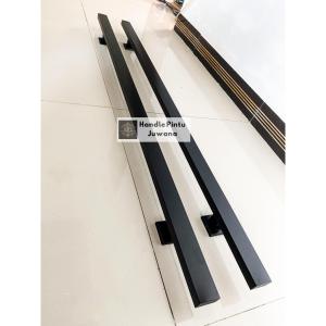 Handle pintu rumah stainless steel anti karat 100cm 120cm 150cm full hitam gagang pintu jumbo mewah tarikan pintu awet anti karat 1 meter