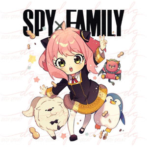 Totebag SPY X Family Anya Forger Wibu Anime Jepang Lucu String Bag Kanvas Wanita Tas Serut Aesthetic