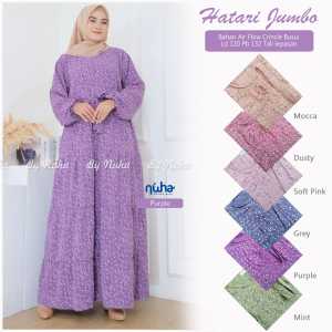 Baju Gamis Jumbo Mewah Hatari Dress Busui Bahan Crinkle Airflow Busana Muslimah Daily | GOODSAJI HIJABSTUFF