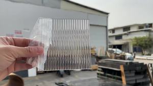3MM Texture Clear Transparent Plexiglass Decorative Corrugated Acrylic Sheet For PhotographyDisplayDIYArt CraftsDecor