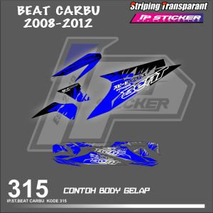 BEAT CARBU 2008-2012 (COD) STIKER STRIPING MOTOR HONDA BEAT CARBU HOLOGRAM DAN TRANSPARAN