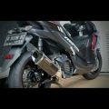 knalpot yamaha all new aerox 155 connected tipe sm black series smoke muffler full sistem. 