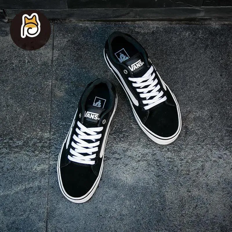 Vance classic black and white mens and womens shoes couple low-cut