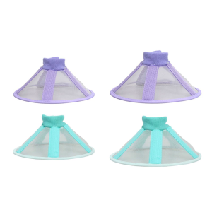 Seethrough Pet Recovery Collar Protective Cone For Dog Cats After Surgical Adjustable Neck Size Collar Prevent Licking