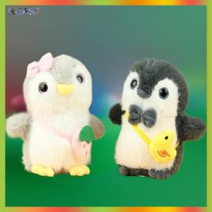 RUASA Dễ thương chút chim cánh cụt sang trọng búp bê Keychain Mặt dây chuyền Ba lô treo trang trí quà tặng