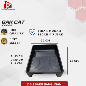 (PAKET) Alat ngecat Bak cat + Kuas roll + Kuas + kapi + Amplas + Lakban / Isolasi kertas