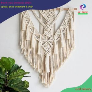 【COD】Macrame Wall Hanging Tapestry Wall Decor Boho Style Bohemian Woven Home Decoration 55X70cm