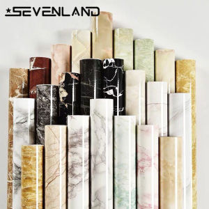 100cmx60cm Modern Kitchen Cupboard Cabinet Self adhesive Marble Pattern Wallpaper Waterproof Furniture PVC DIY Decorative Films Renovation of Furniture