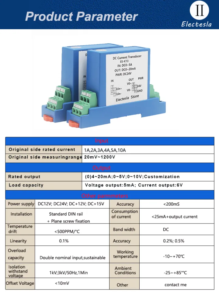 Auto Part DC Current Transformer 10A 20A 30A 50A 100A 150A Amper Meter Monitor Analog 0-10V 4-20mA Output Perforation Detection - Current Transformer, Auot Part