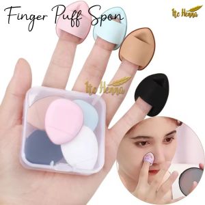 5Pcs/Box Mini Spons Concealer Finger Puff Foundation BB Cream Detail Makeup Sponge Blender Puff Cushion